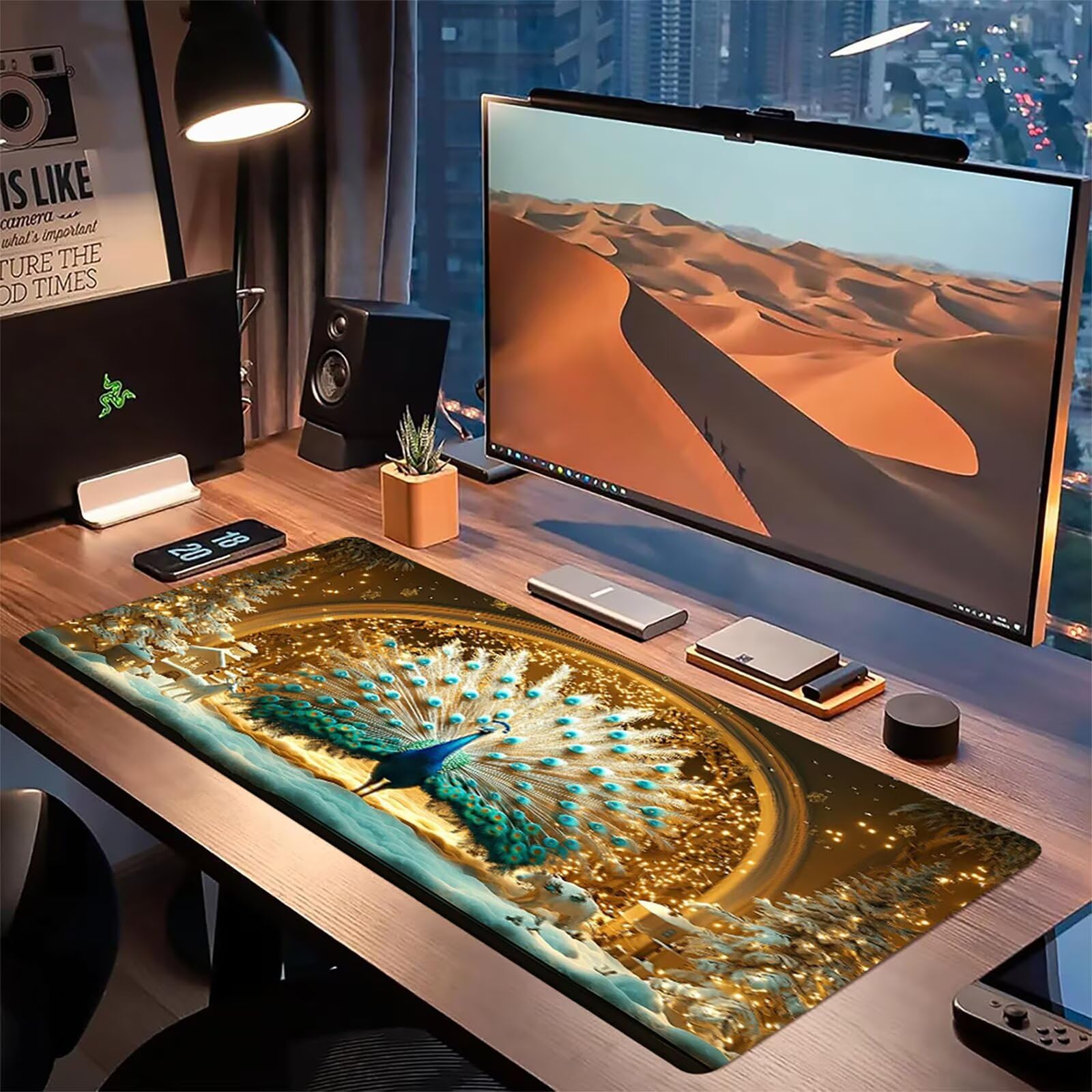 Podkładka pod mysz zwierzęcą matowa, podkładka pod mysz do gier XXL 1200 x 600 x 5 mm, podkładka na biurko dla graczy, bardzo duża bezszwowa mata na stół dla graczy, antypoślizgowa podstawa,
