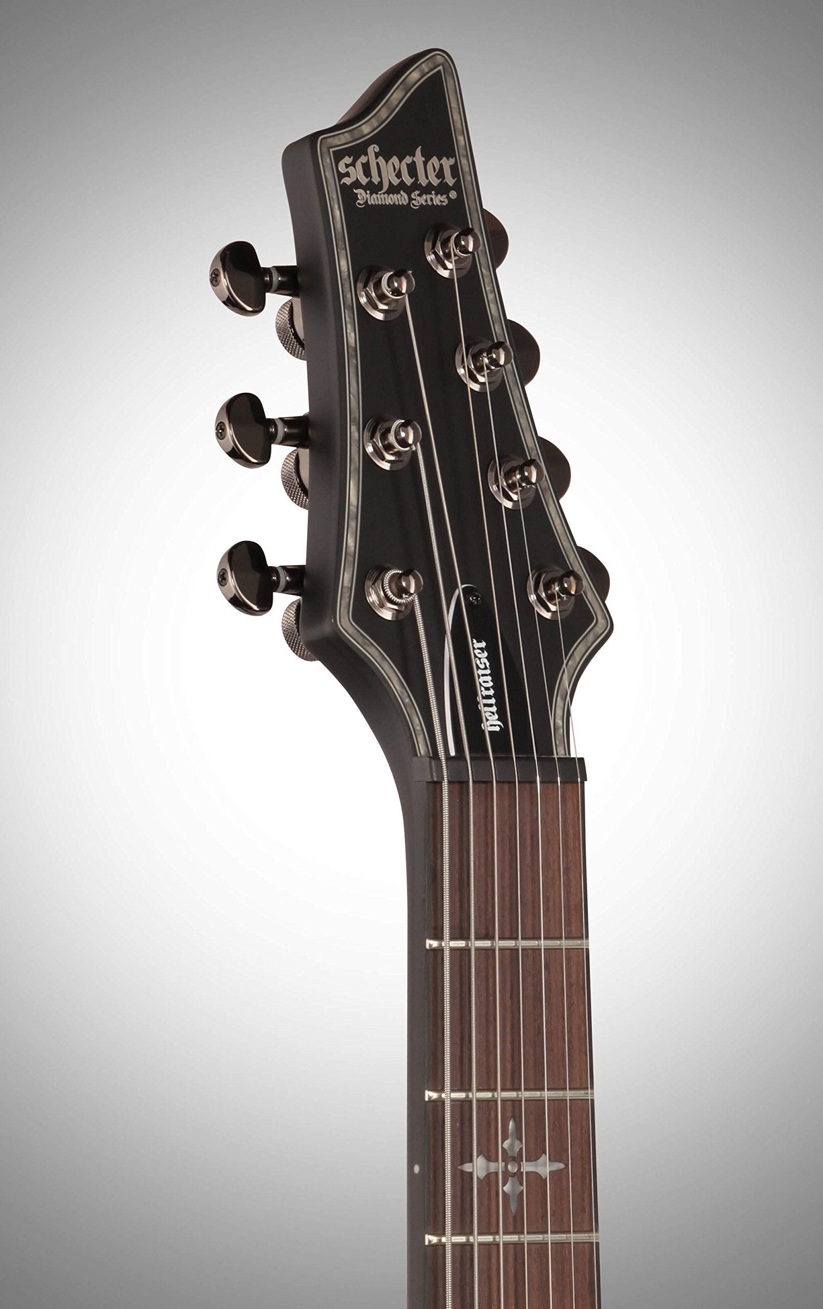 Amazon.com: Schecter Hellraiser C-7 Passive SBK 1942 Satin Black