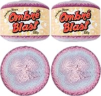Vista 48 de JubileeYarn Hilo Ombré Blast - 220g/pastel Algodón Peso Bebé - Cripta de Hielo - 1 Pastel