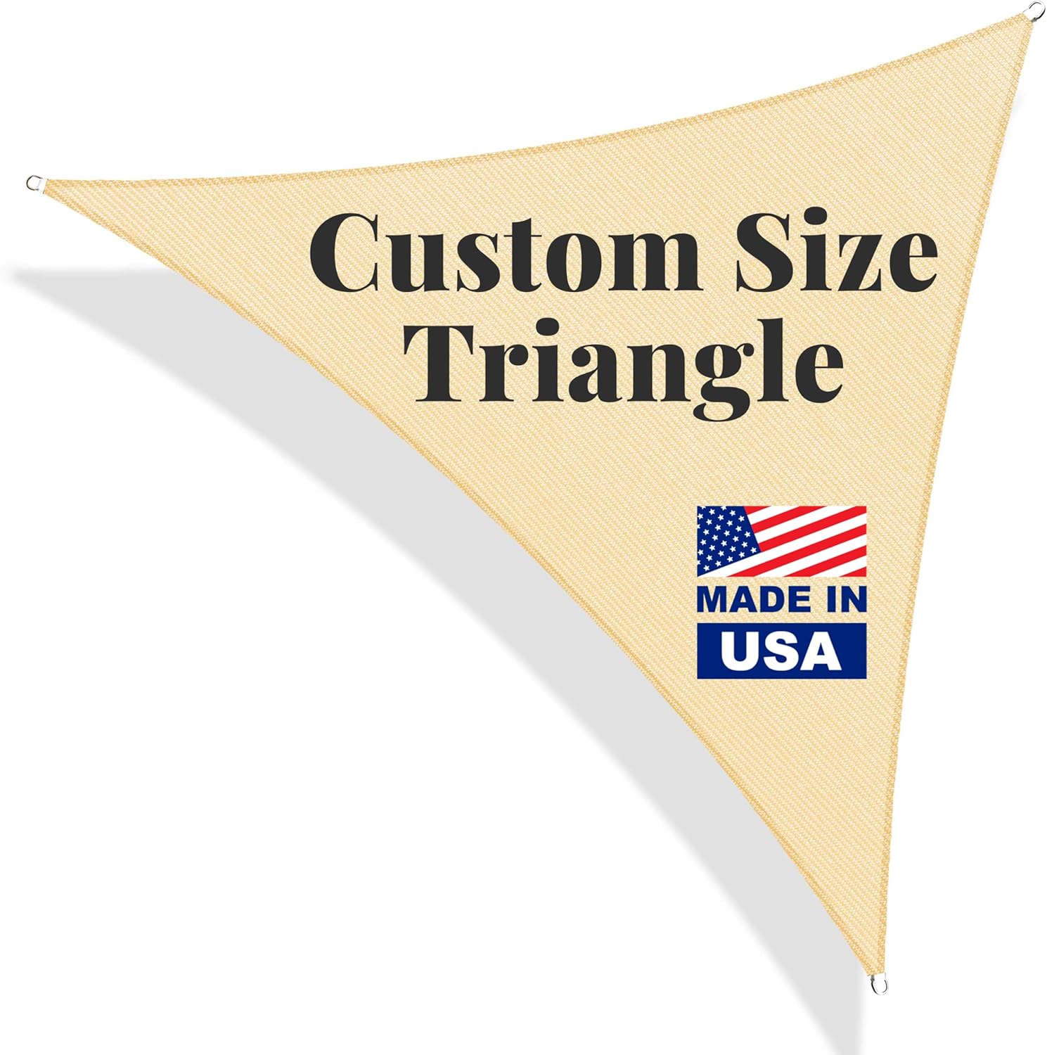 Royal Shade Custom Triangle Sun Shade Sail UPF50 Canopy UV Block Rectangle - Commercial Standard Heavy Duty - 190 GSM - 3 Years Warranty