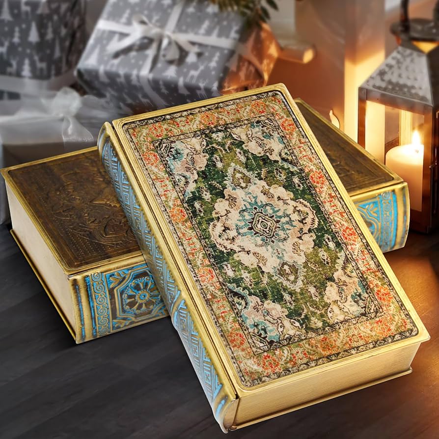 アンティークな部屋/ Secret book / アクセサリーボックス Amazon.com: Fake Books Set, Vintage Book Storage Box, Faux