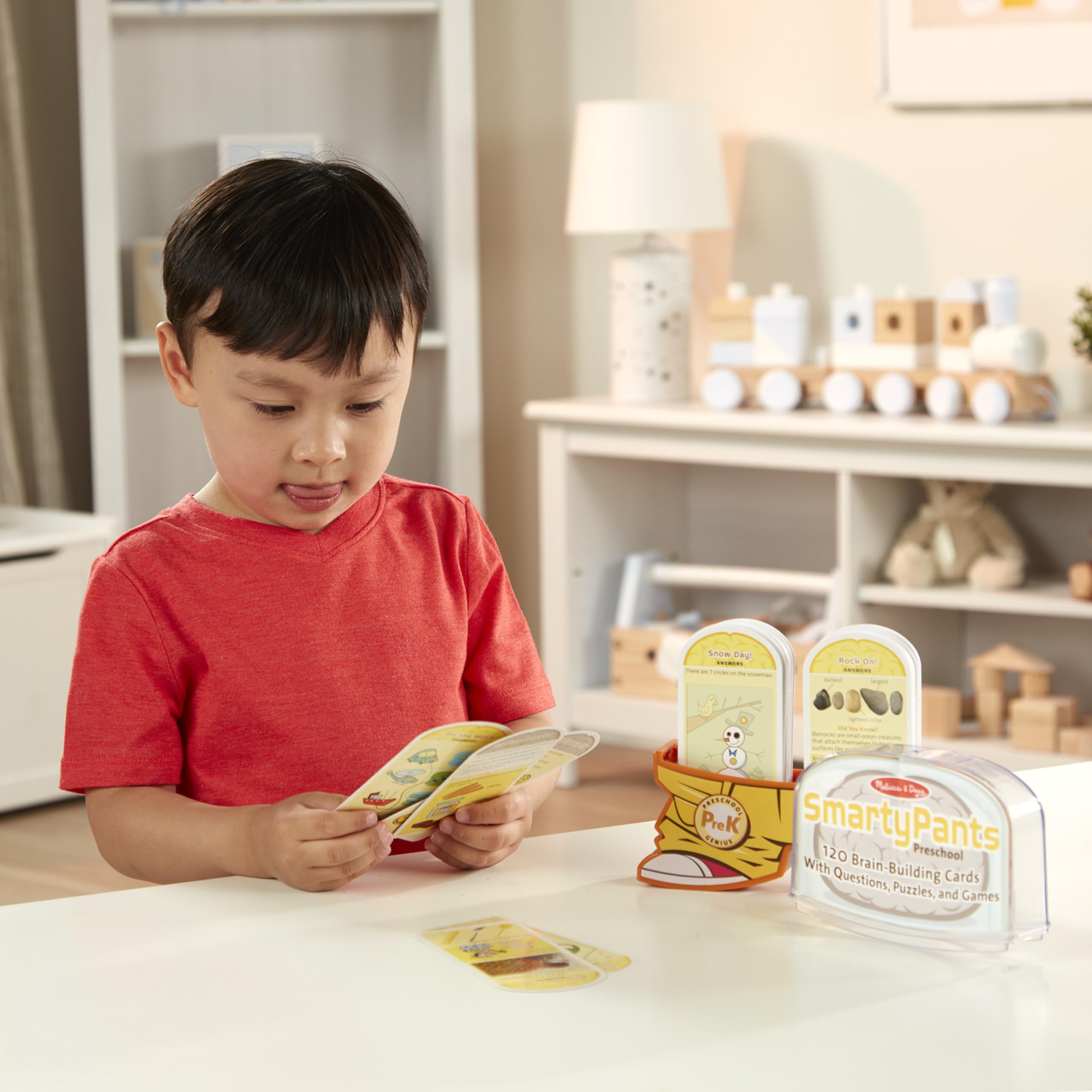 Melissa & Doug Smarty Pants Preschool Card Set Educational Activity With 120 Brain-Building Questions, Puzzles, and Games - Image 8