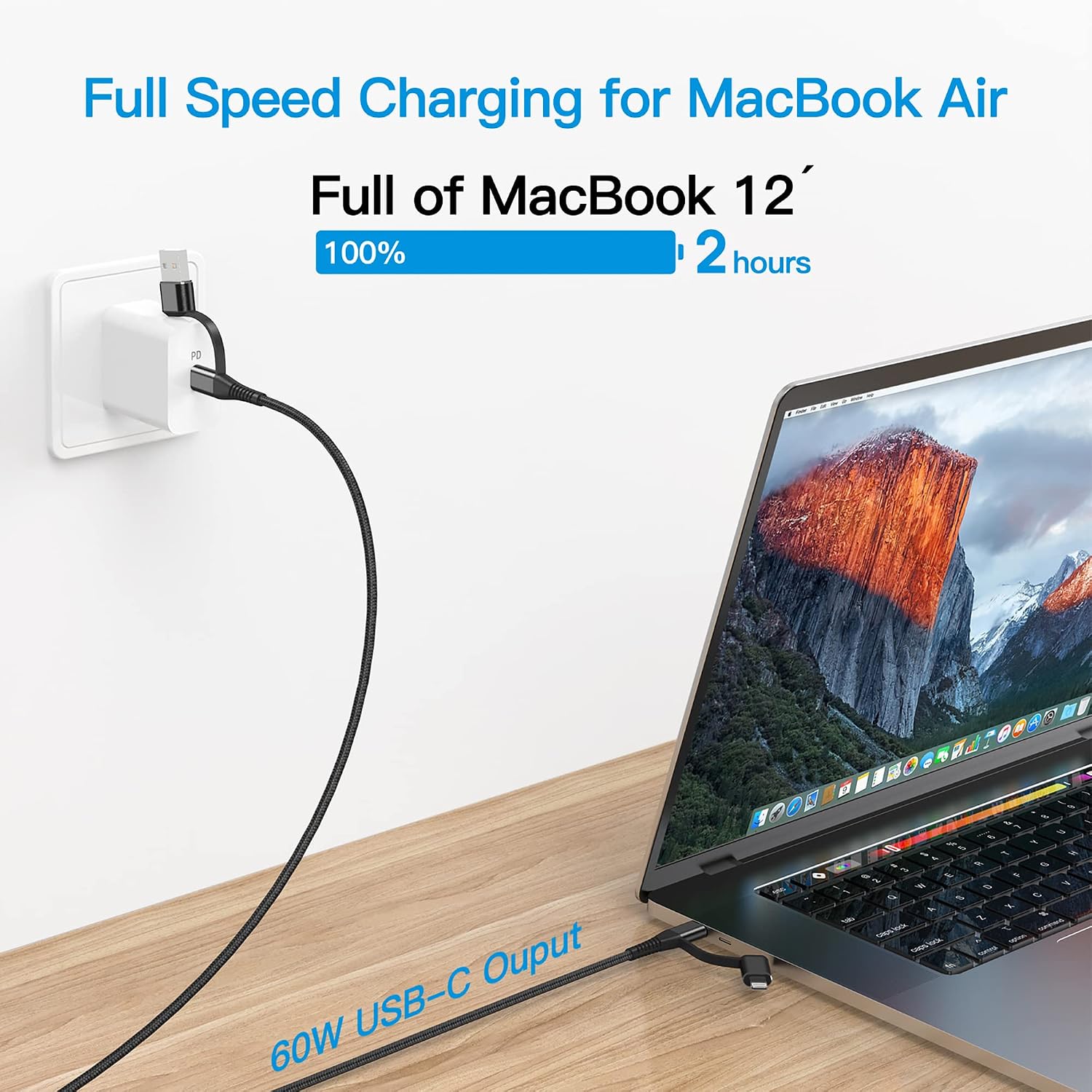 MFi Certified USB C to Lightning Cable 10ft 2Pack, USB-C to USB-C PD 60W 4-in-1 Adapter Fast Charging Cord Compatible with Apple iPad Pro/Mini/Air,iPhone 13/12,MacBook Pro,Samsung Galaxy(Black)