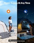 Portable Power Station 1200W Surge, 288Wh LFP Battery Solar Generator, 2hrs Fast Charging, 8.86LB Power Bank with AC Outlets for Home Emergency (Solar Optional)