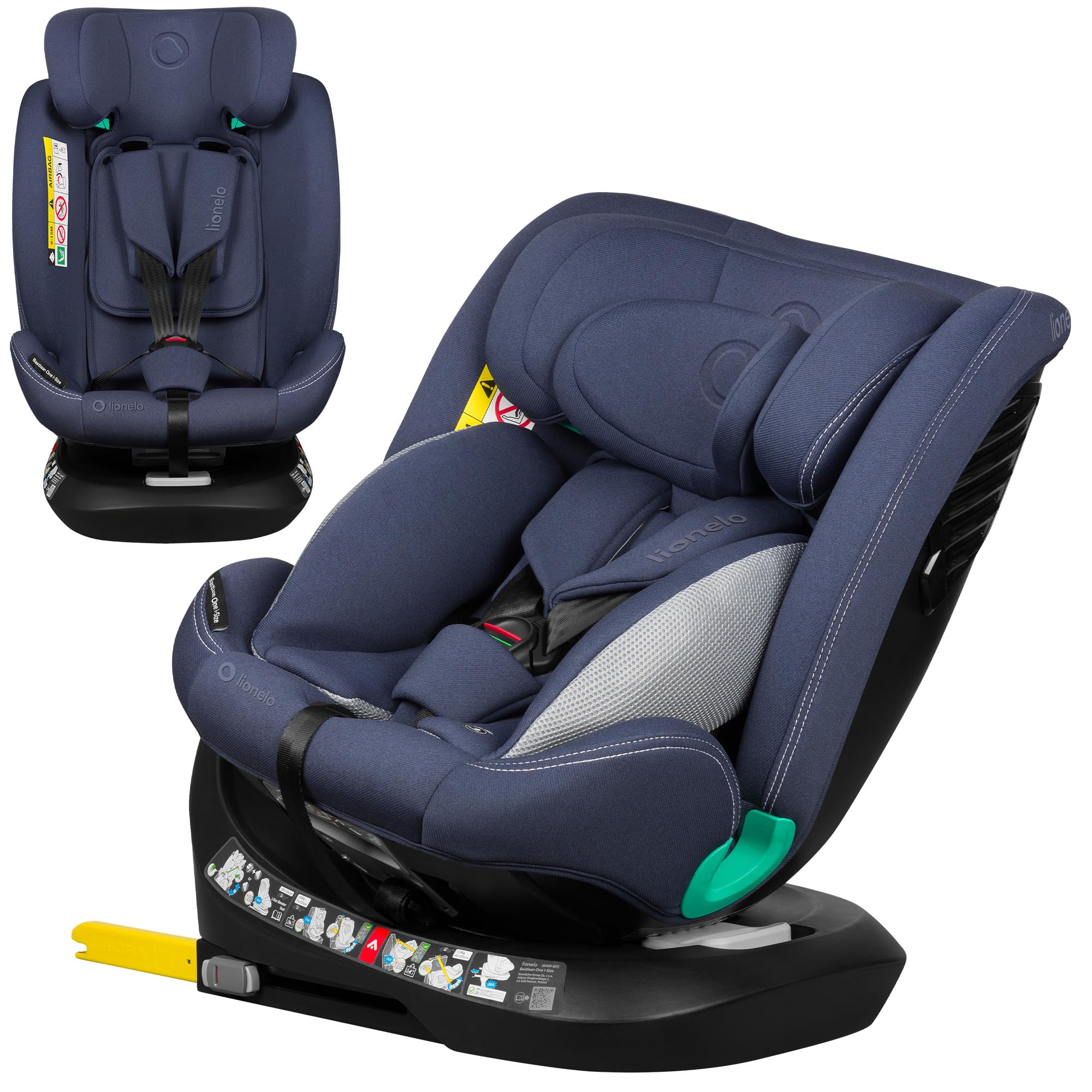 LIONELO Bastiaan One i-Size Autostoel 360° Draaibaar - Groep 0/1/2/3 0-12 jaar