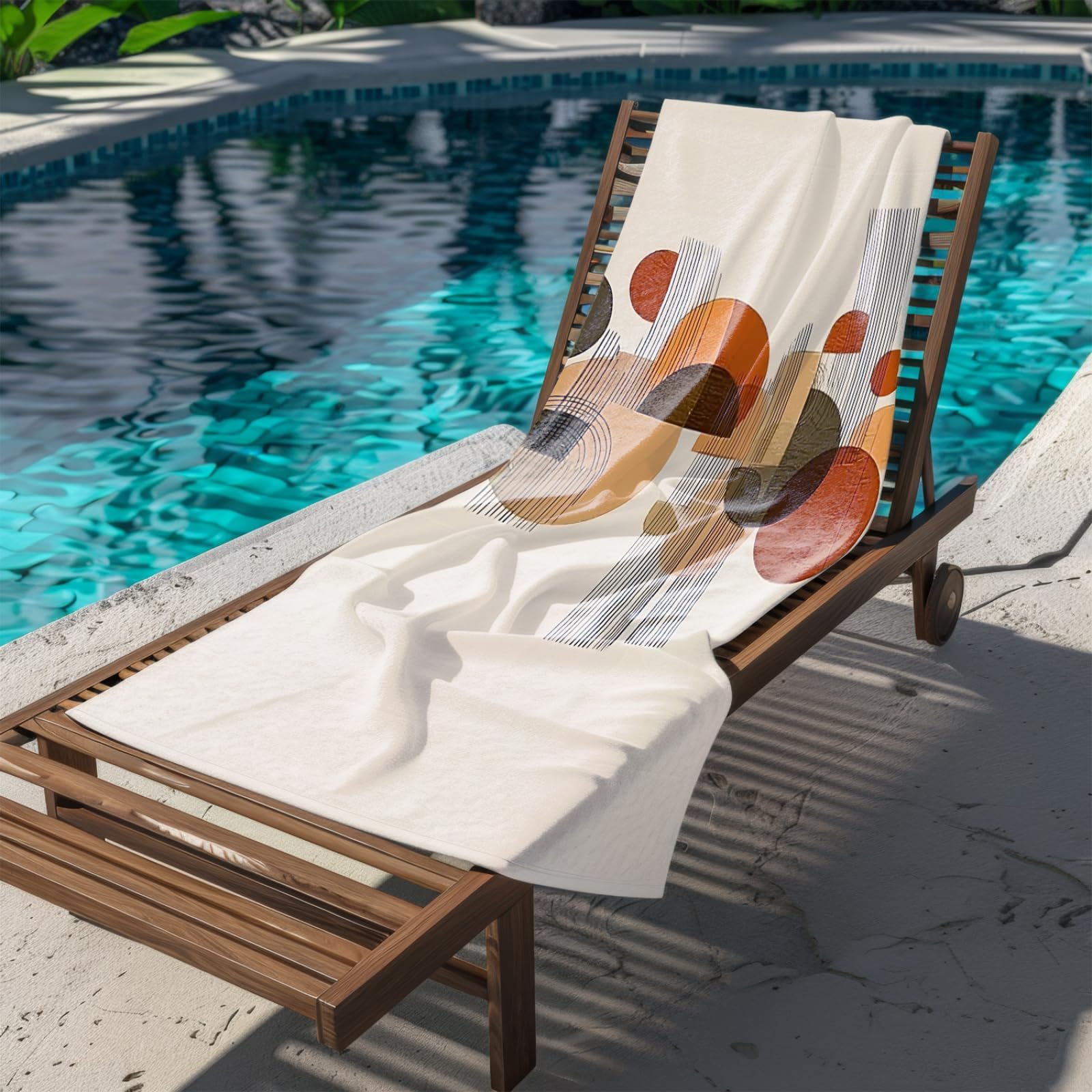 Genérico Toalla Playa Grande Patrón Rojo Marrón Microfibra Secado Rápido Oversize Toalla Sin Arena Súper Ligera Piscina Camping Picnic Yoga Gimnasio Y Deportes Viaje