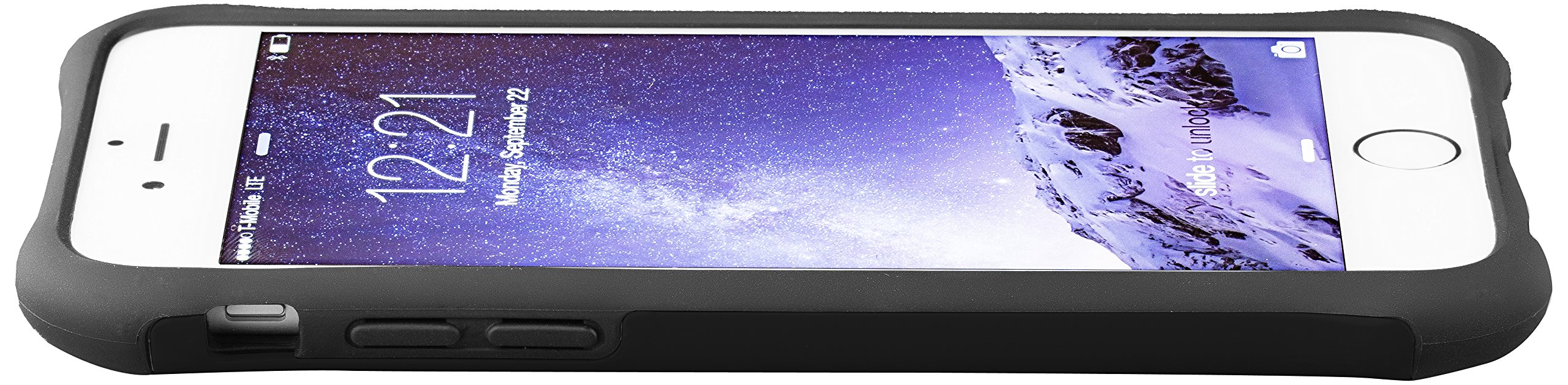 iTrend Armored Case Silicone and Plastic Combo, iPhone 6, Black