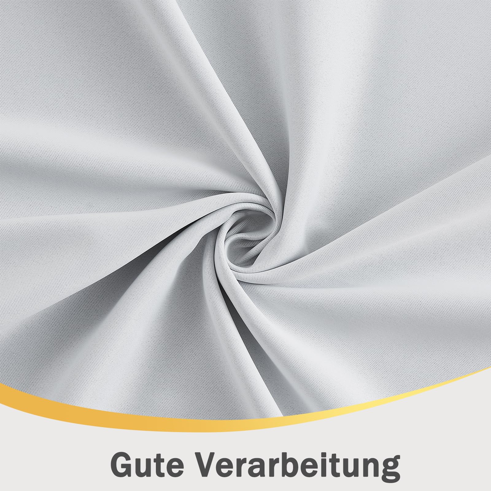 Treatmentex 2er-Set Blickdichte Vorhänge mit Kräuselband Thermovorhang Kälteschutz Verdunkelung Gardinen für Schlafzimmer Wohnzimmer, gräuliches Weiß, 245x140cm (HxB)