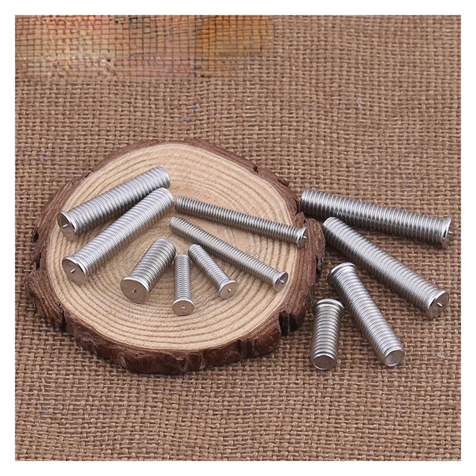 Dado a testa piatta per colonne in rame. Saldatura for perni a punti con vite for saldatura in acciaio inossidabile 3048 mm, M810PCS(16mm,M6(20PCS))