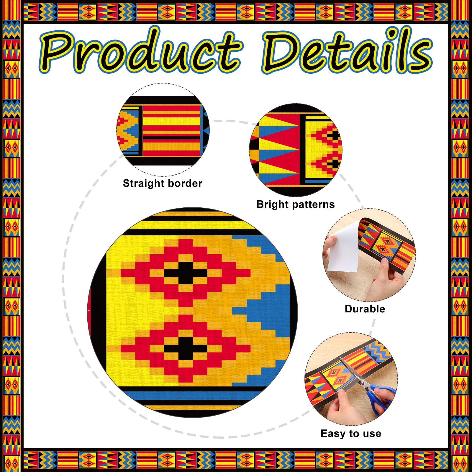 VitalCozy Feet Black History Month Bulletin Board Borders, 60 OFF