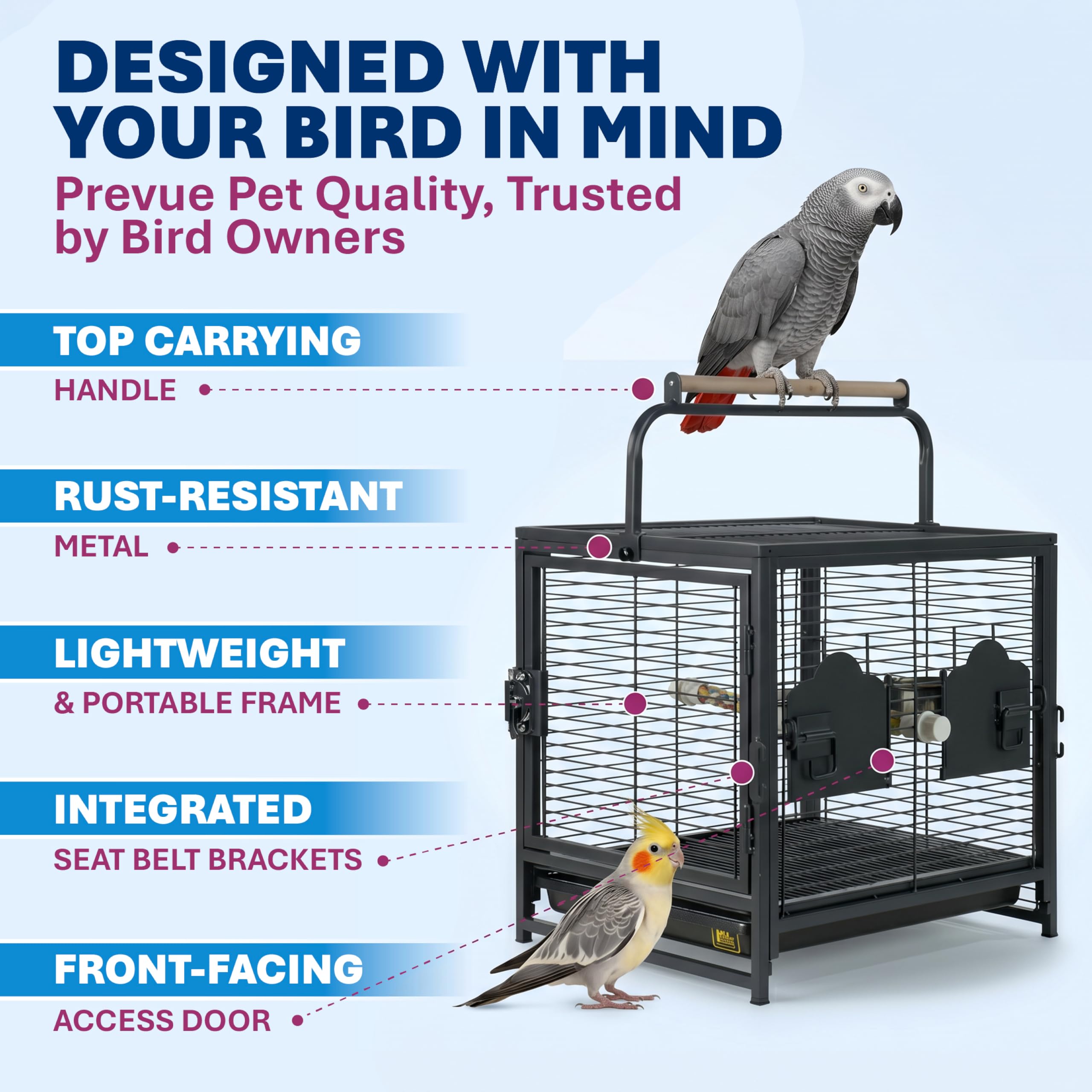 Amazon | 【ALLFORWAN'sLIFE】 プレビューペット 鳥かご 鳥かご兼