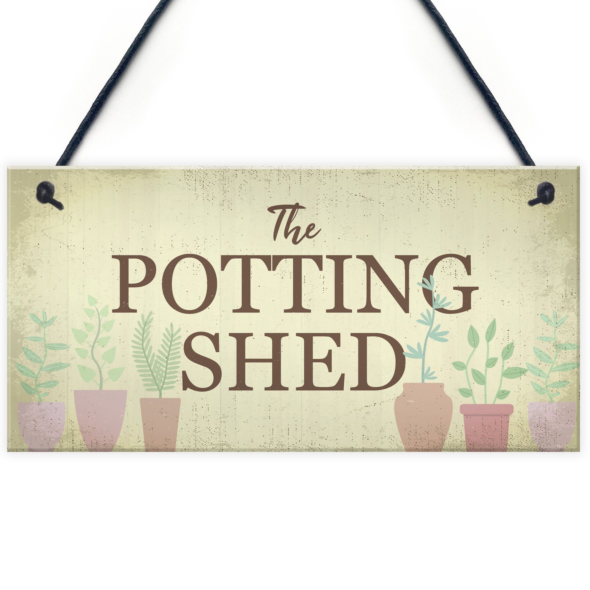 Red Ocean The Potting Shed Plaque Garden Greenhouse Sign Dad Grandad Mum Nan Birthday Gift