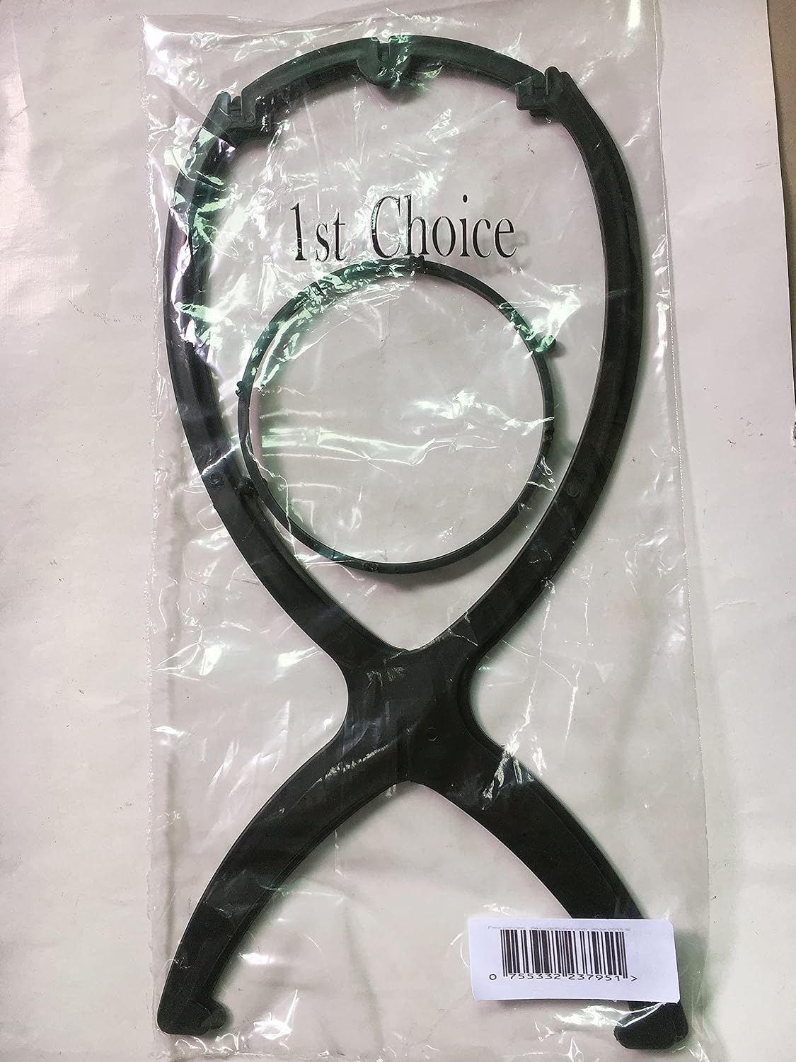 1st Choice Magic Wig Stand Multi-purpose Use - Travel Friendly Foldable Flexible Plastic (Black)