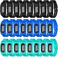 Vista 10 de Geyoga Pedometer for Walking Steps and Miles Pedometer Watch Silicone Steps Tracker Running Bracelet Ankle Step Counter for Calorie Burning and Step