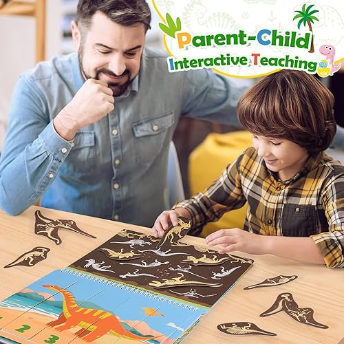 Miniatura 6 de MDINGTD Juguetes de dinosaurio para niños de 3 a 5 años, mi libro ocupado preescolar, juguetes Montessori para niños de 3, 4, 5, 6, 7 años, niños