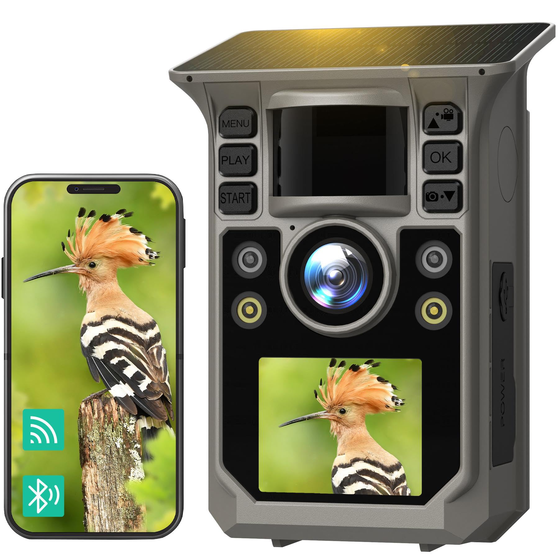 高性能：Solar WiFi Trail Camera 4K動画 トレイルカメラ Amazon.co.jp: FKPCAM トレイルカメラ ソーラー式 【夜間でも