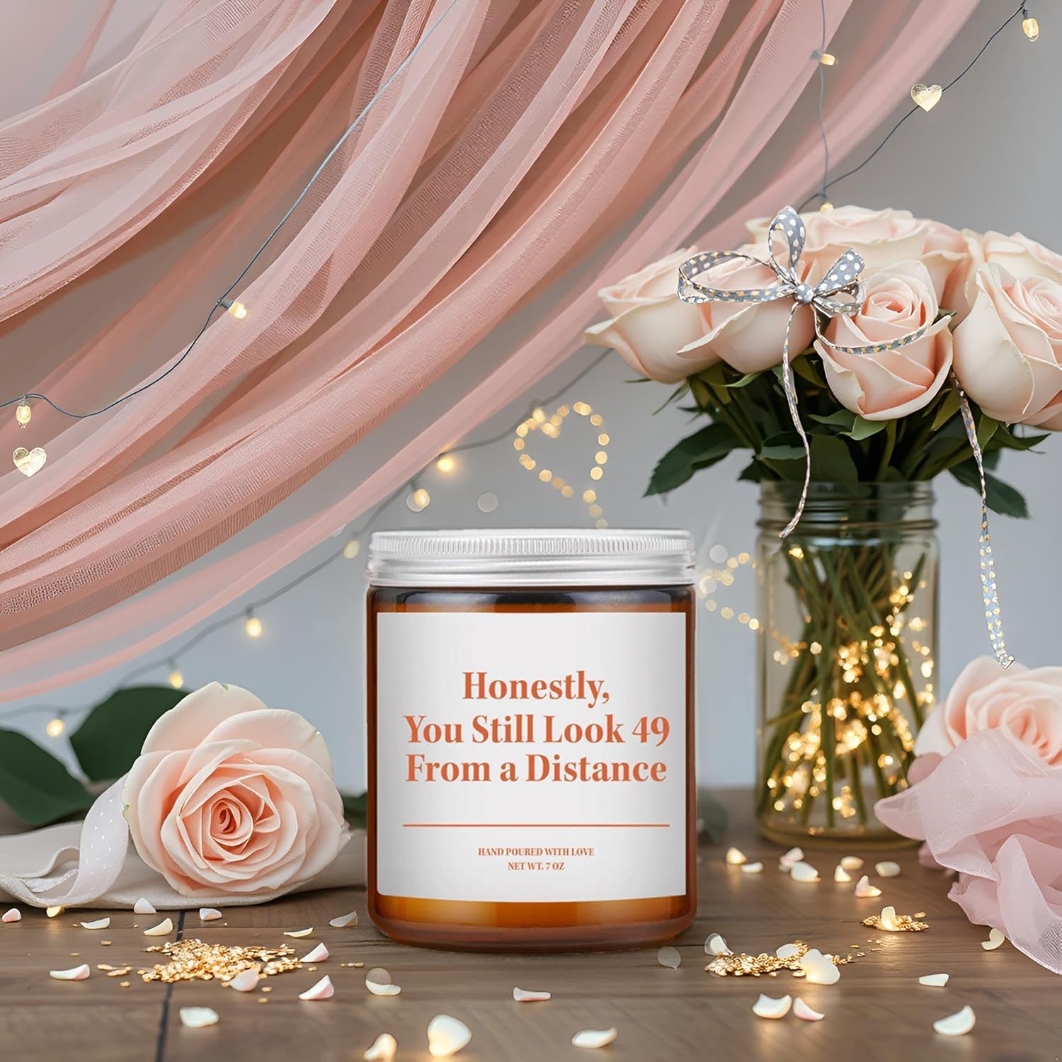 Funny 50th Birthday Gifts for Her,50th Birthday Gifts for Women,50 Year Old Gift for Women Wife Husband Sister Brother Friend-7 OZ Handmade Lavender Candle - Image 4