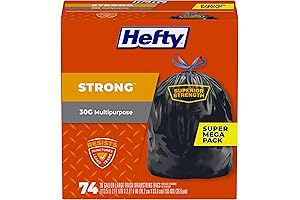Hefty Strong 30-Gallon Large Trash Bags, 74 Count