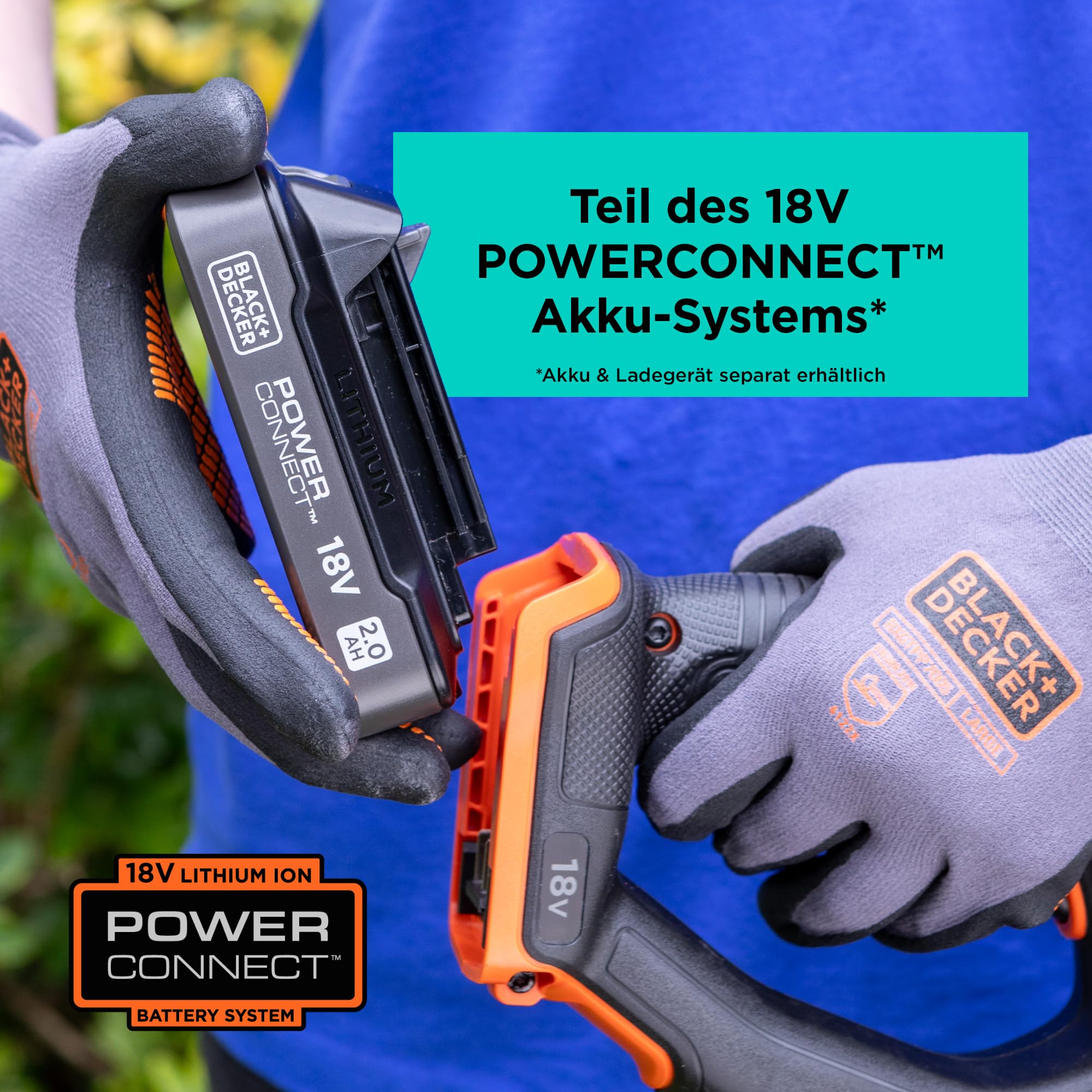 BLACK+DECKER 18V Akku-Rasentrimmer (28 cm Schnittbreite, AFS Reflex Fadenverlängerung, verstellbarer Zweithandgriff, mit Führungsrad, Lieferung ohne Akku und Ladegerät) BCST918B