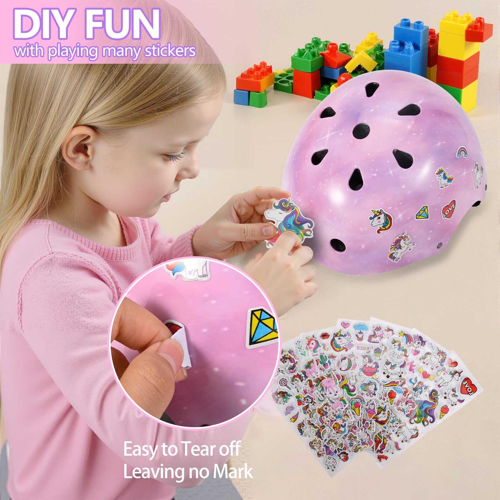 Casco bici skateboard per bambina bambino, Casco protettivo regolabile per ciclismo multisport, pattinaggio in linea, bicicletta, monopattino