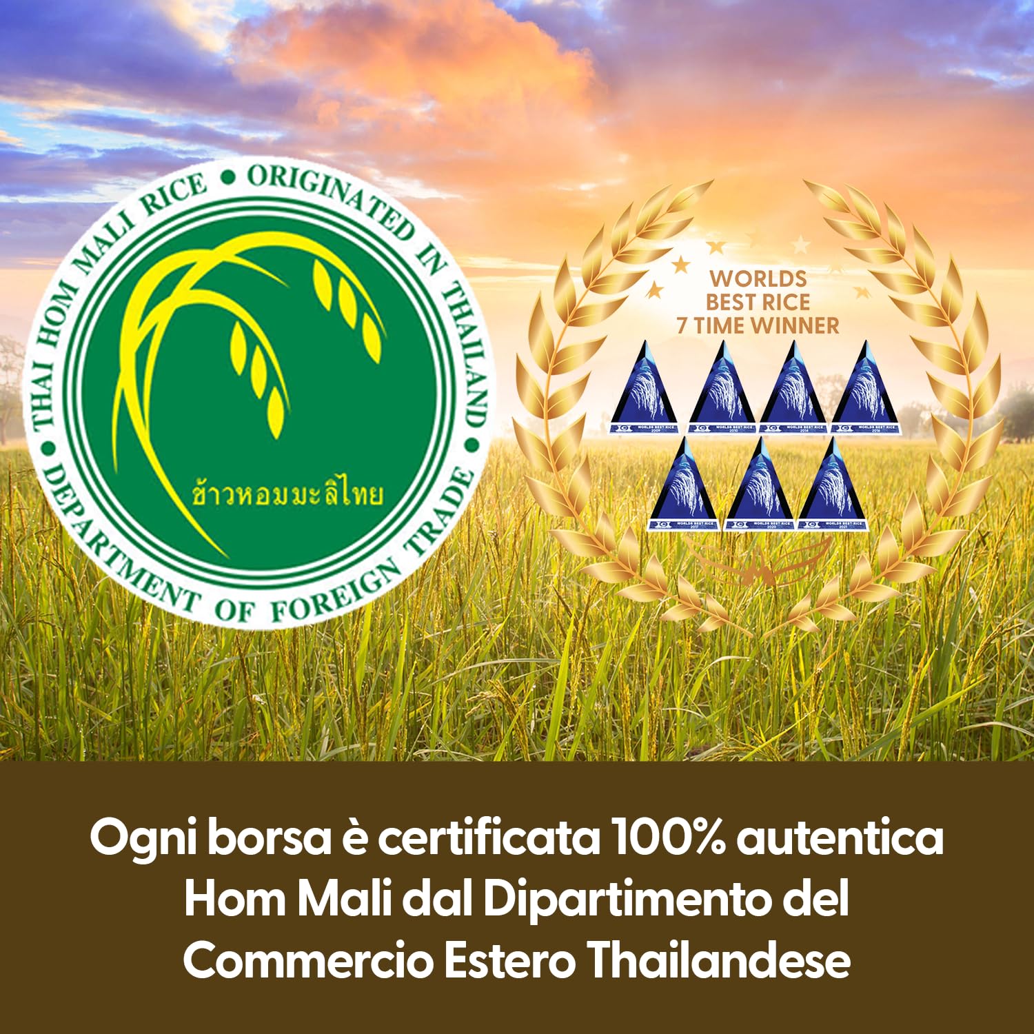 Yum Asia Riso integrale Thai Hom Mali Premium Gelsomino - 5kg