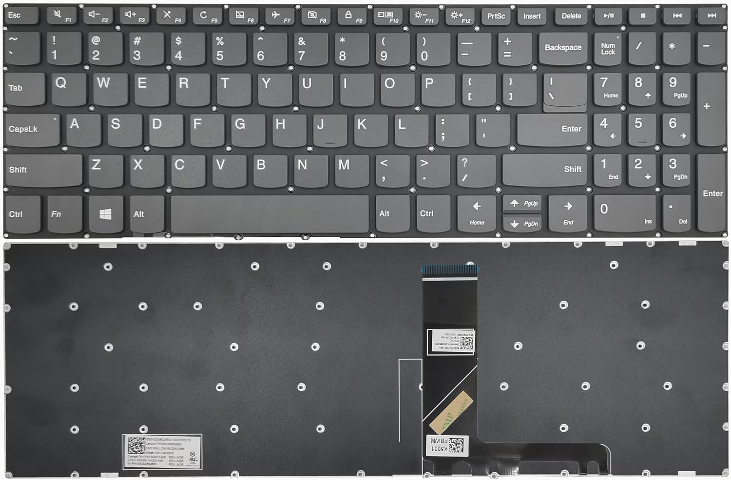 Fqparts Tastiera Del Computer Portatile Per For Lenovo For Ideapad S340 - Foto 5