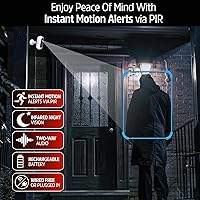 Vista 2 de Energizer Smart 2K Outdoor Battery Security Camera, Wireless, Rechargeable, Weather-Resistant, Live View, 2-Way Audio, Night Vision, Motion Alerts