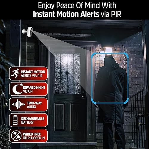 Miniatura 2 de Energizer Smart 2K - Cámara de seguridad con batería para exteriores, inalámbrica, recargable, resistente a la intemperie, vista en vivo, audio de 2