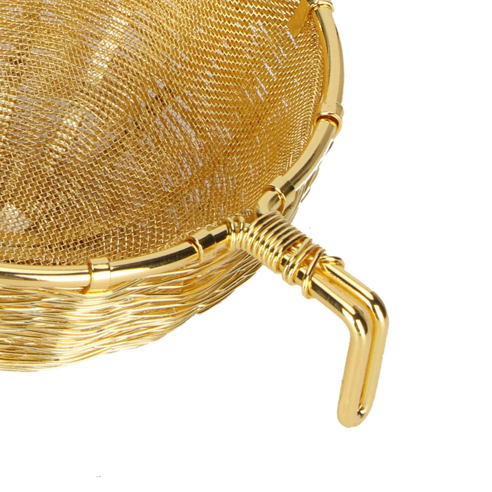 Passoire à thé en cuivre fabriquée à la main, filtre à théière réutilisable avec poignée debout, maille fine pour machine à thé