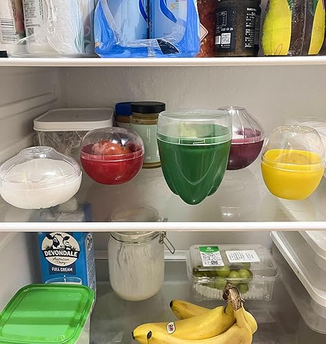 Miniatura 6 de 2 recipientes de almacenamiento de cebolla y limón en forma de frutas y verduras para nevera y verduras que hacen que la comida se mantenga fresca