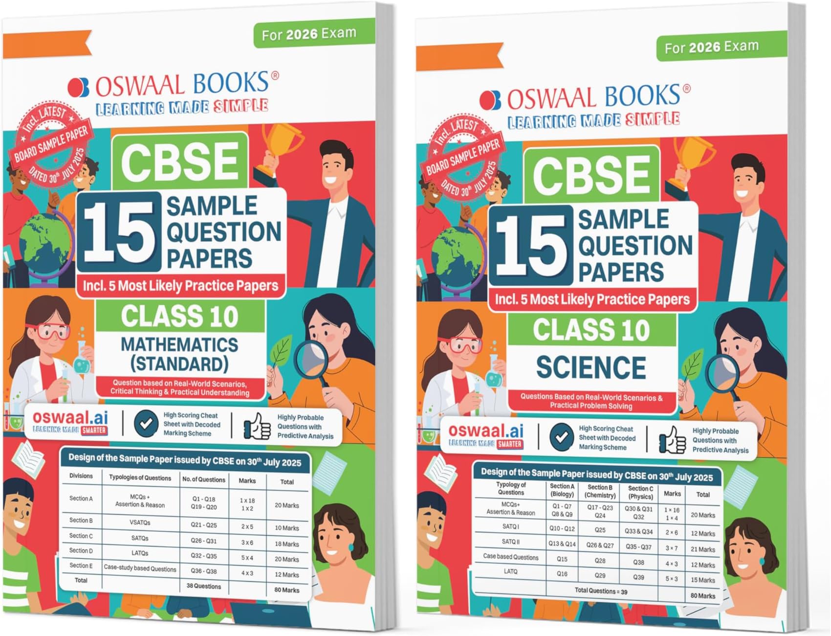Oswaal Cbse 15 Sample Question Papers Class 10 Maths Standard ...