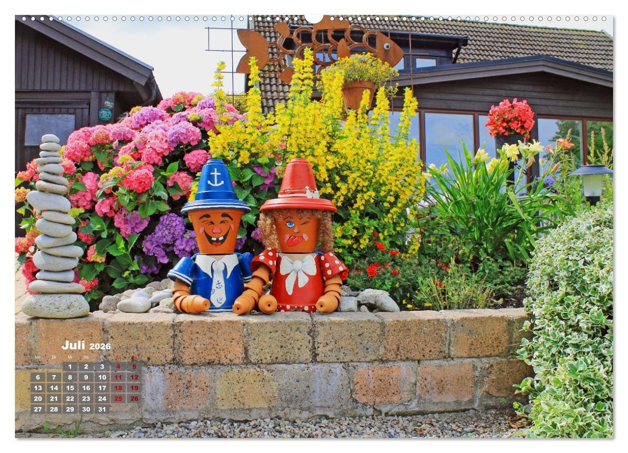 Mein Lustiger Garten, lach mal wieder (hochwertiger Premium Wandkalender 2026 DIN A2 quer), Kunstdruck in Hochglanz