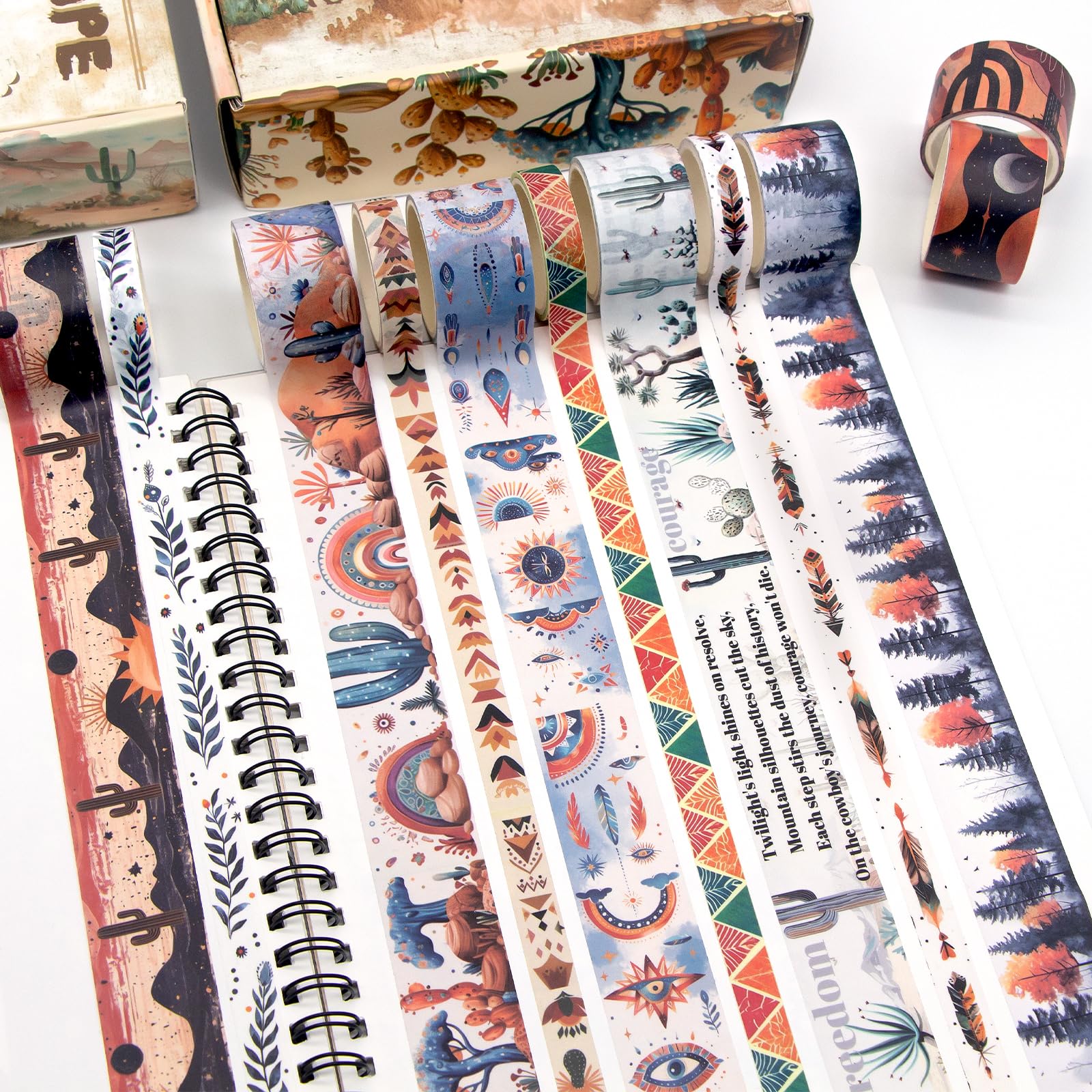 Amazon.com: Mooker 34 Rolls Washi Tape Set, Western Cowboy
