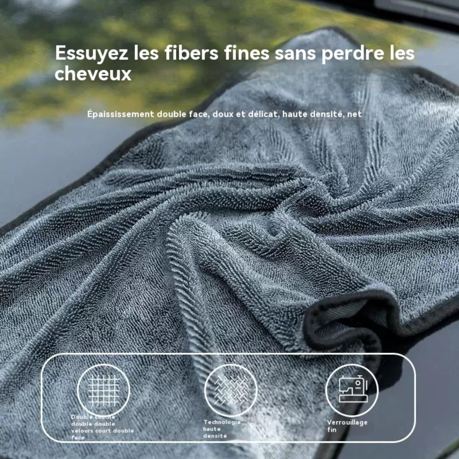 Totalclean Chiffon Magique XXL Microfibre Total Clean - Lot de Serviette de Nettoyage Pour Voiture et Moto, Lavettes Réutilisables Sans Trace, 40*60
