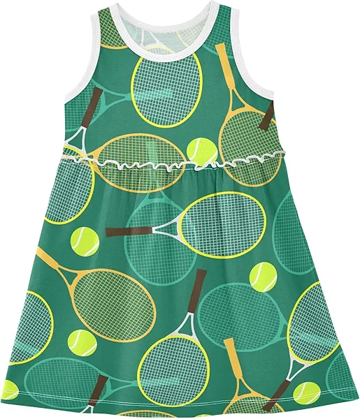 Vozoza Summer Girl Dress Casual Dress Sleeveless Toddler Outfits Clothes