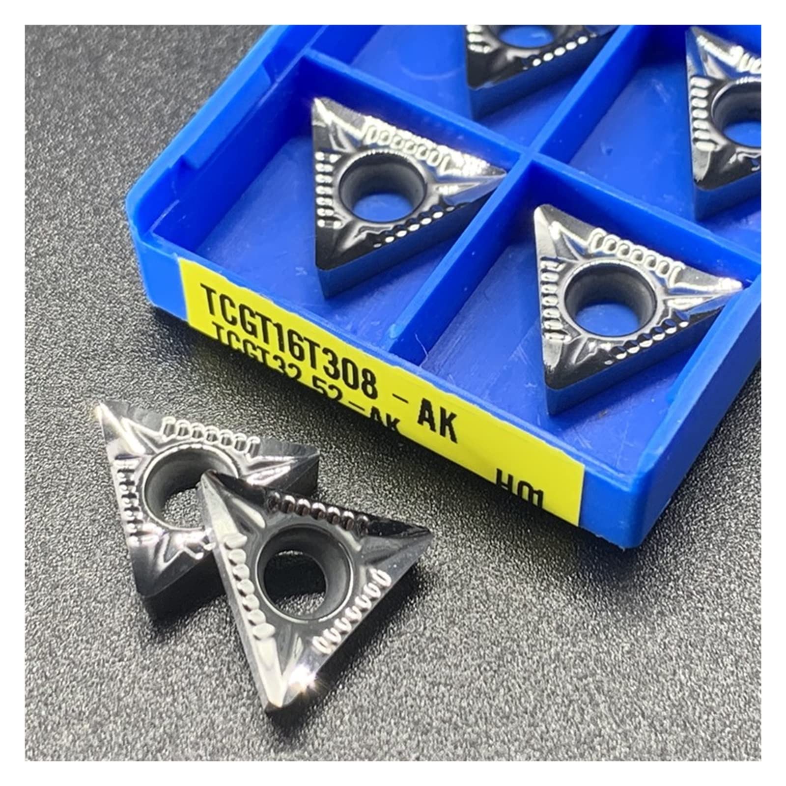 Inserti per tornitura in metallo duro Portautensil TCGT16T302 TCGT16T304/08 AK H01 Carburo di Alluminio Tornitura Inserto Fresatura CNC Tornio Utensili Inserti Lavorazione Alluminio(TCGT16T308AK H01)