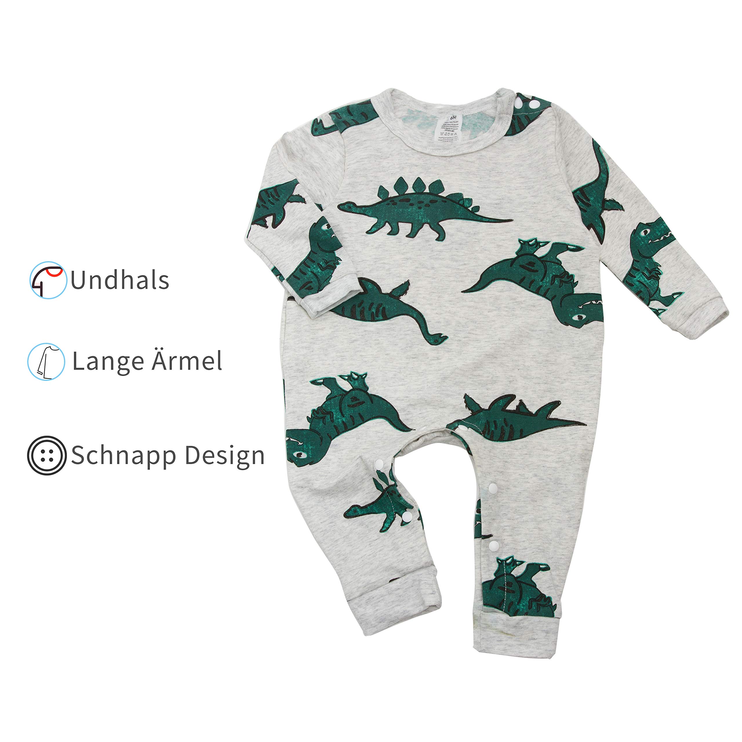Joyo roy tutina neonato bambina bambini tuta intera abbigliamento quotidiano cotone 6-24 mesi 3 pezzi