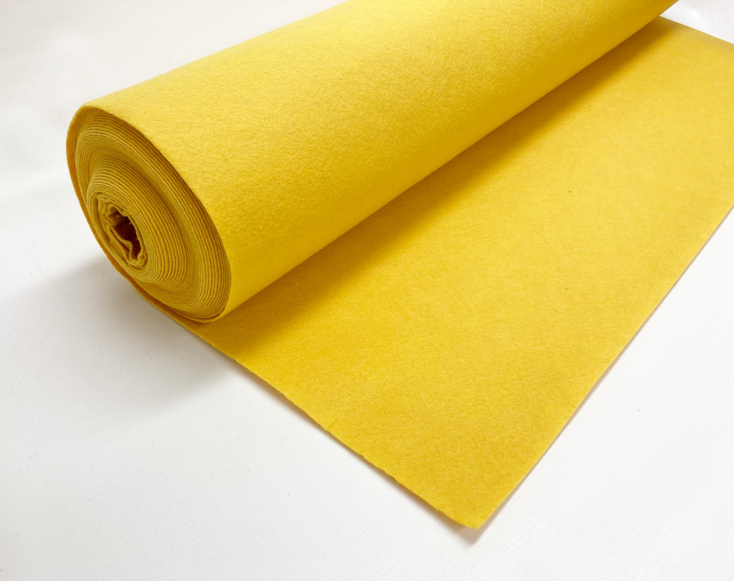 Felt Fabric Plain Colour Polyester 3 Different Sizes: A4 Sheets/Half metre/Metre 90cm Wide (Yellow, Metre (100cm x 90cm)) โ image 1