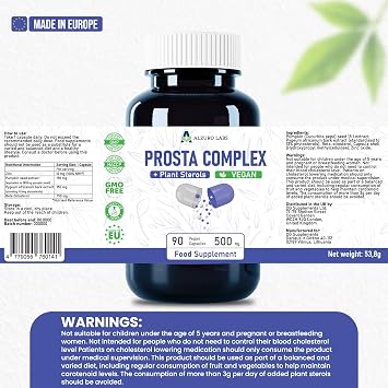 Alzuro Labs Pumpkin Seed 15:1 Extract, Pygeum Africanum (13% Phytosterols), Beta-Sitosterol & Zinc | 90 Vegan Capsules | 3-Month Supply | GMP & 3rd Party Lab Tested