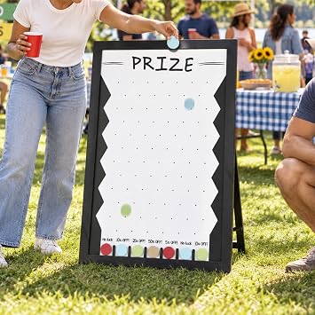 Ilyapa Prize Drop Board Large - 24" x 36" Trade Show Booth Disc Drop Games & Prizes Carnival Games Portable Penny Drop Games for Outdoor or Indoor Use