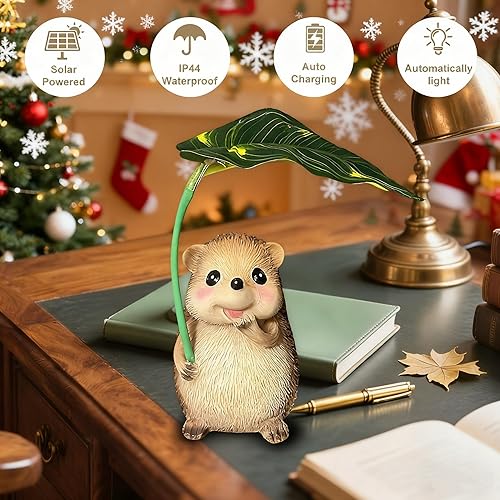 Miniatura 4 de Estatuas solares de jardín de ranas para decoración de jardín, luces con paraguas para exteriores, decoración de patio, decoración de patio al aire