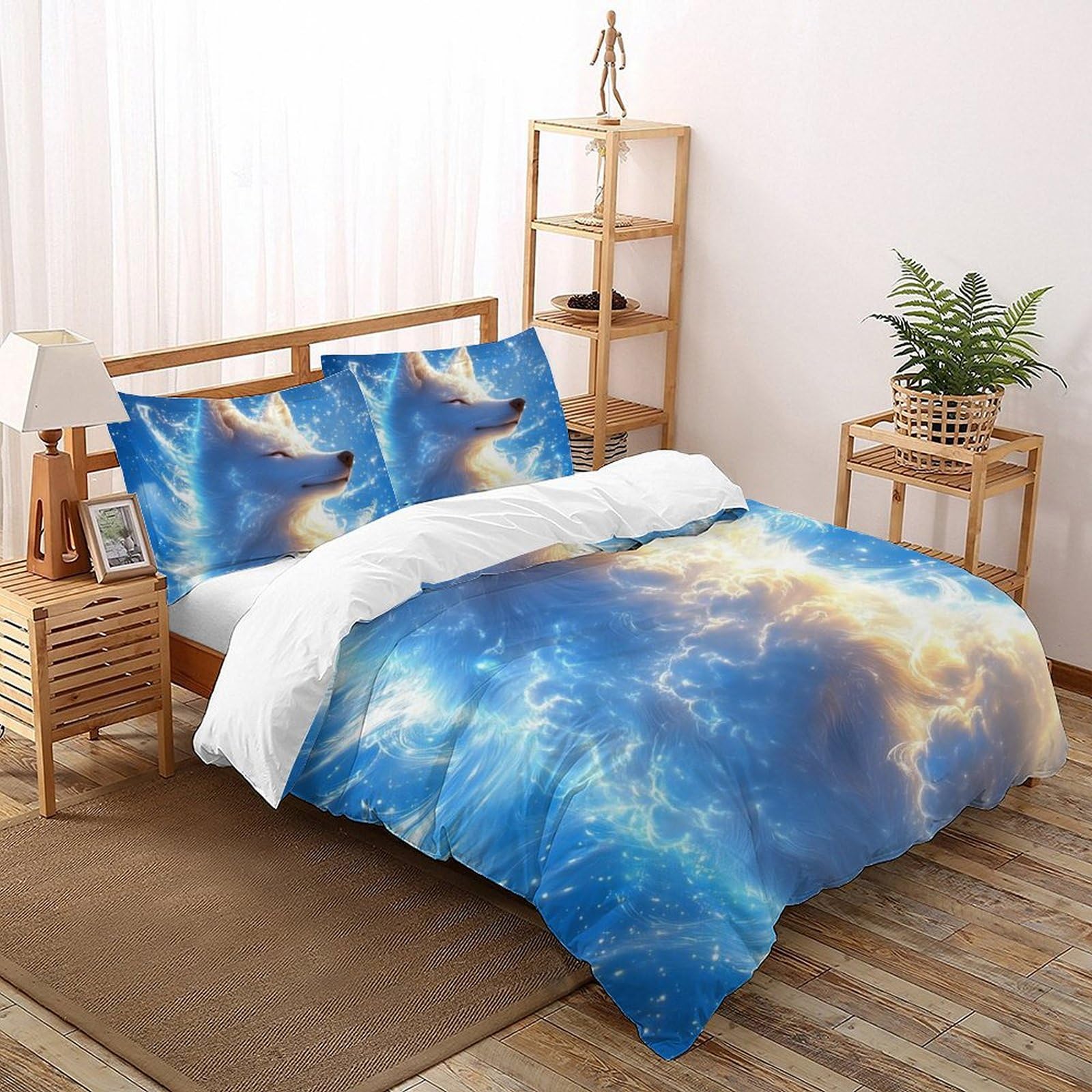 Housse de couette loup 220x240 pour une chambre enfant évasion