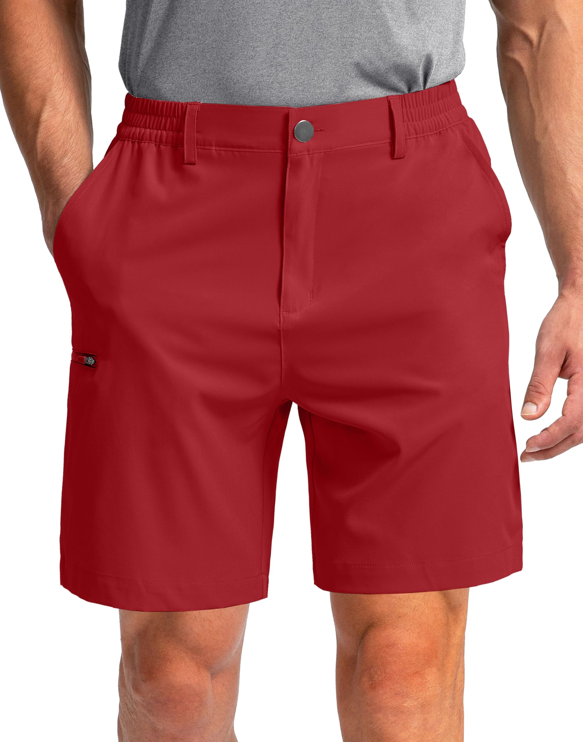 Pinkbomb Men's Golf Shorts with 6 Pockets Stretch Quick Dry Hiking Work Dress Shorts for Men