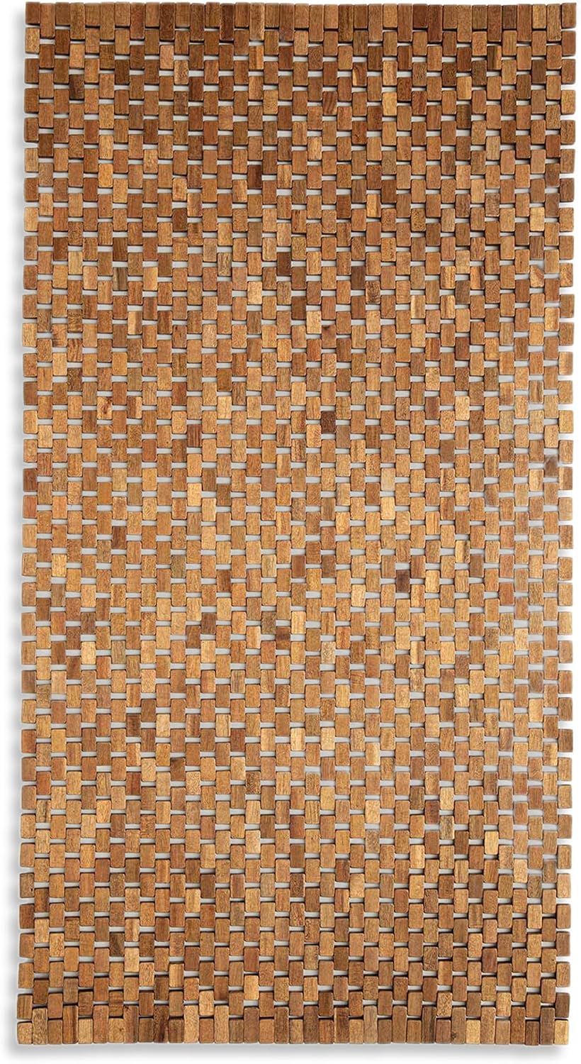 Chakra Acacia Wood Natural Stylish Doormat, Floor Mat Anti-Slip, Natural Look Durable Eco-Friendly Doormat 60x100 cm