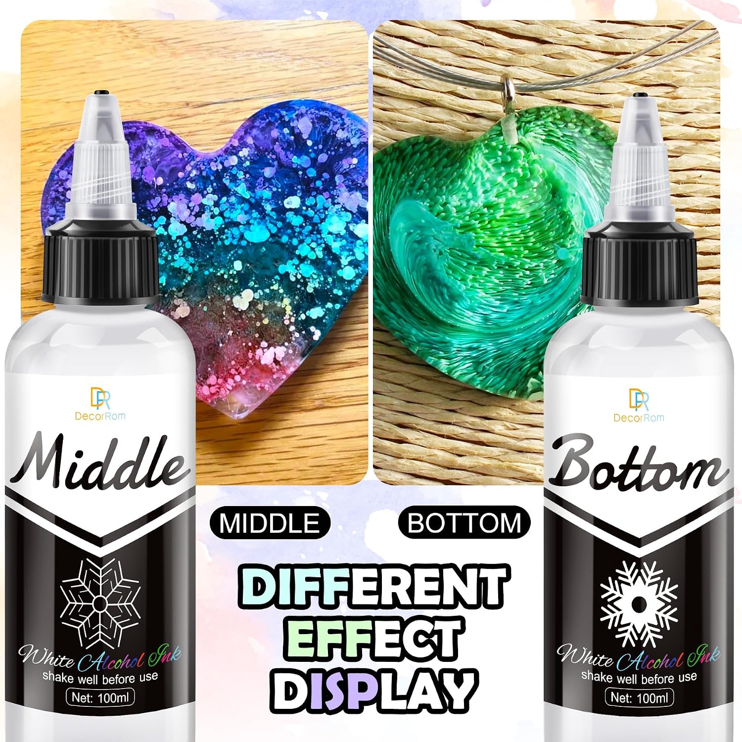 White Alcohol Ink for Epoxy Resin, 7oz Alcohol Ink, Alcohol Inks for Resin, Concentrated Resin Pigment Alcohol-Based Resin Ink Suitable for Coaster, Tumbler, Resin Artworks and Jewelry Decorations