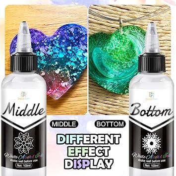 White Alcohol Ink for Epoxy Resin, 7oz Alcohol Ink, Alcohol Inks for Resin, Concentrated Resin Pigment Alcohol-Based Resin Ink Suitable for Coaster, Tumbler, Resin Artworks and Jewelry Decorations
