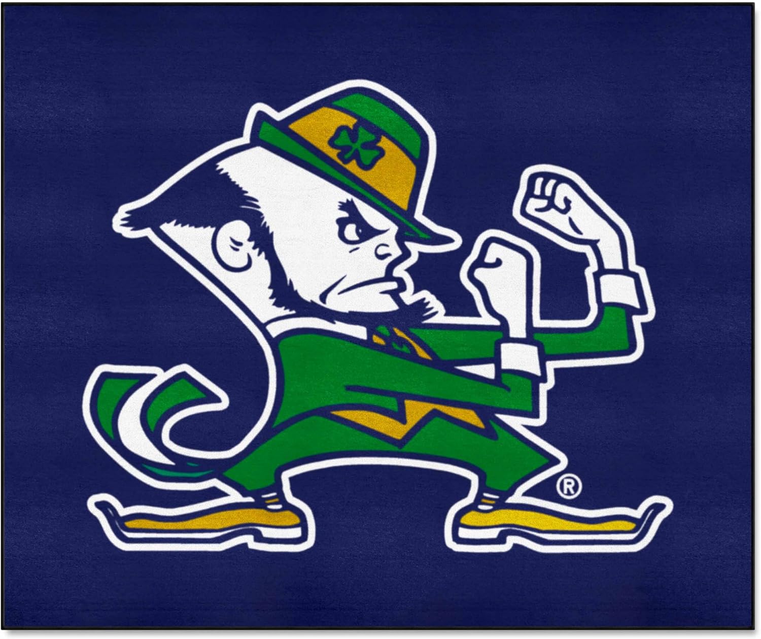 FANMATS 6041 Notre Dame Fighting Irish Tailgater Rug - 5ft. x 6ft. Sports Fan Area Rug, Home Decor Rug and Tailgating Mat - Leprechaun Alternate Logo