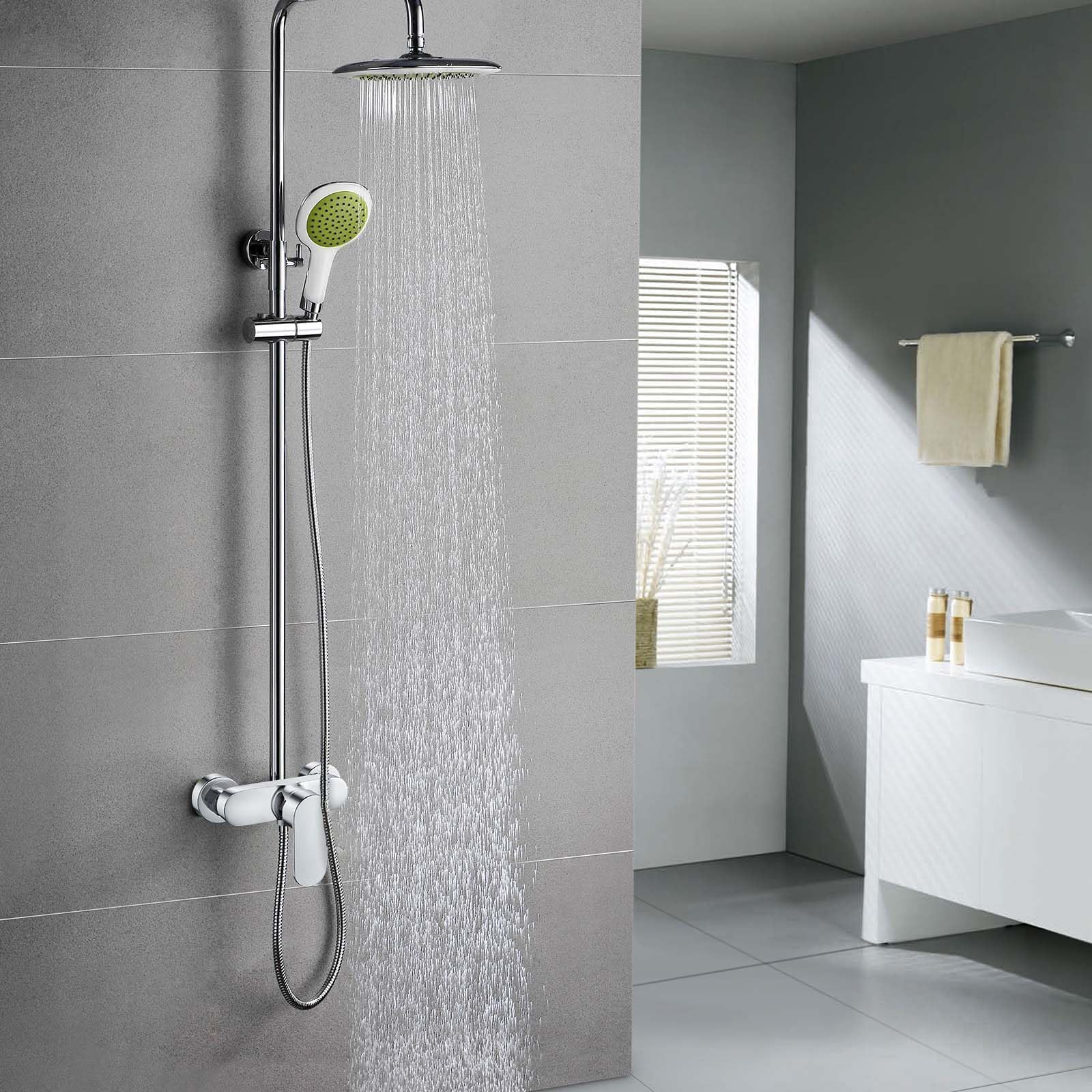 1 gruppo rubinetto miscelatore per vasca da bagno, Rubinetto per docce da bagno, Rubinetto per bagno e doccia, Miscelatore monocomando per doccia rubinetto per vasca, Monocomando per doccia a parete