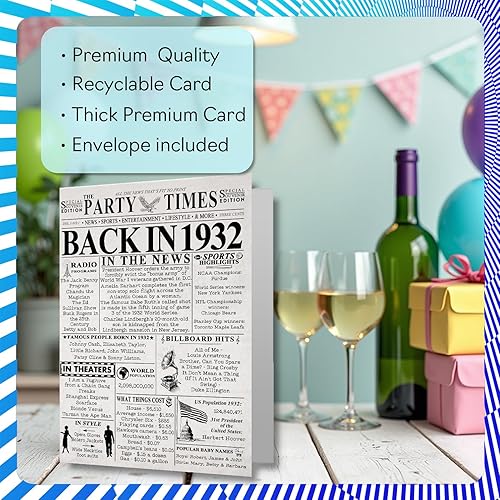 Miniatura 10 de Stuff4 Tarjetas de cumpleaños número 47 para hombres y mujeres, periódico Back In 1977, tarjeta de feliz cumpleaños para ella, papá, mamá, marido,