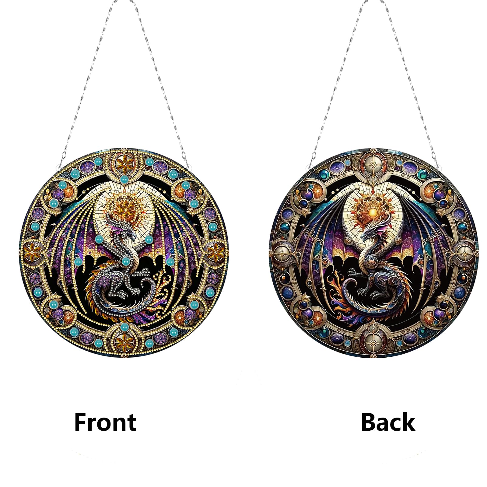 Amiiba Rainbow Dragonfly DIY Diamond Art Kit – Double-Sided Hanging Decoration For Home & Office